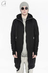 BORIS BIDJAN SABERI long coat AW22 ZIPPER3.1 FWT00005 black cashmere + cotton